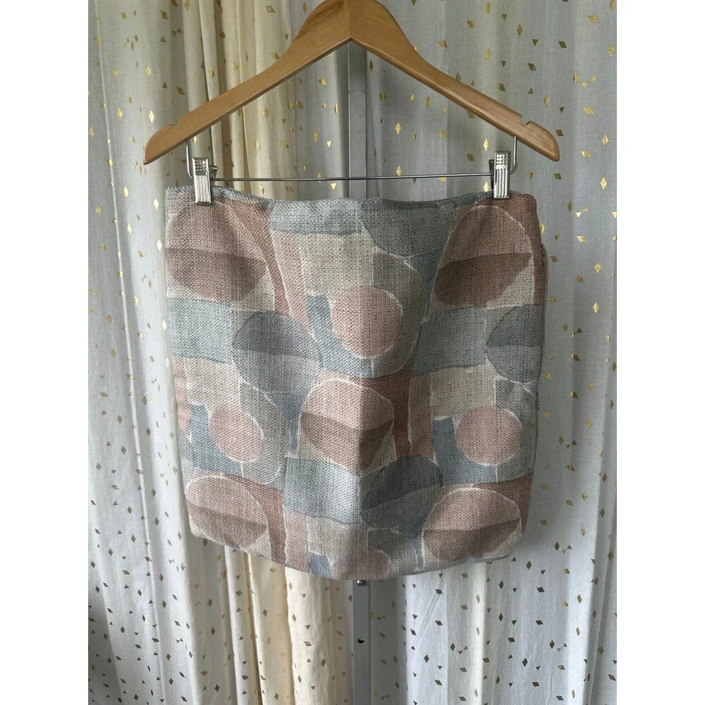 Vintage Neutral Earthy Watercolor Mod Geometric 18
